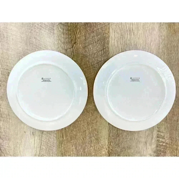 Lot Of 2 Dept 56 Dog Plate 7” Round Ceramic Dinner Lunch Or Pet Use Folk RARE - Picture 5 of 8